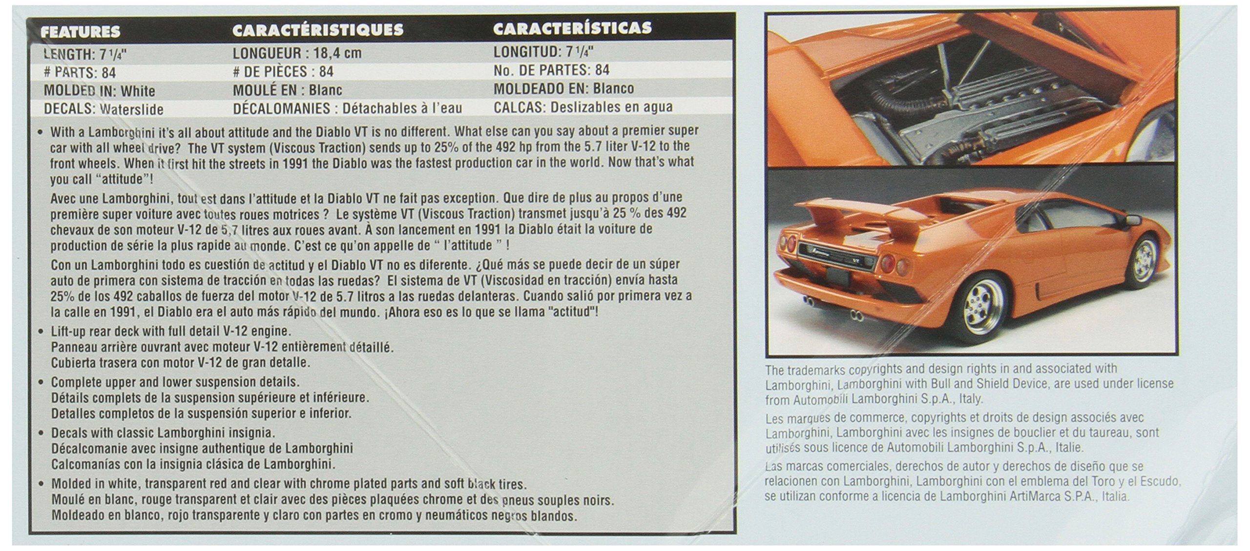 Amazon.com: Revell Monogram Lamborghini Diablo VT : Arts, Crafts